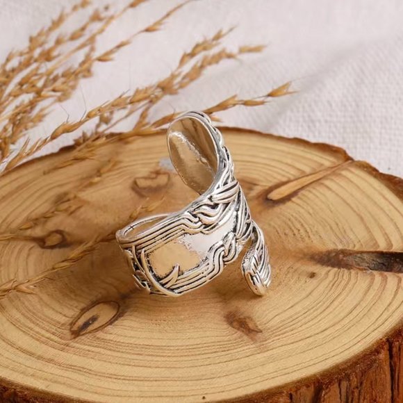 Boho Floral Lily Spoon Ring #761 - Picture 6 of 9